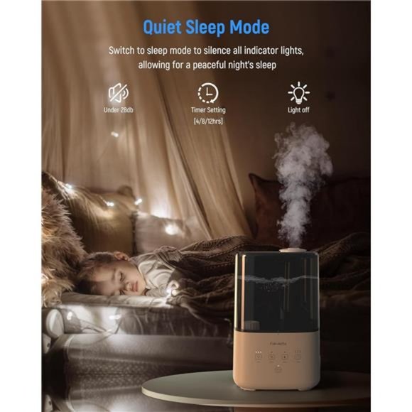 4.5L Top Fill Air Humidifier Warm and Cool Mist Large Room for home - Picture 5 of 8